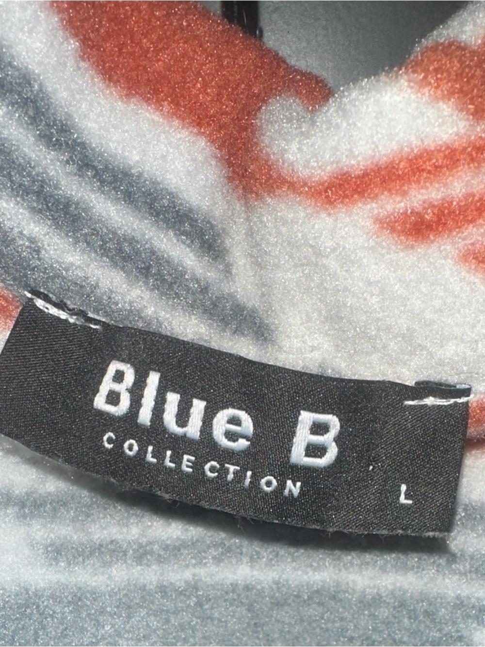 Lg Blue BWomen's Patterned Jacket - Orange, Black, White - Picture 4 of 5